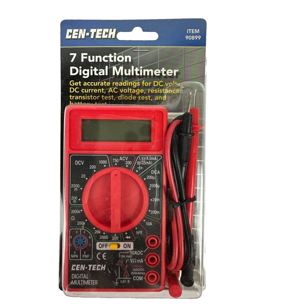 CEN-TECH™ 7 Function Digital Multimeter by Harbor Freight Tools - NEW & SEALED